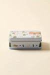 MATTE PRINTED TIN WITH TREE FARM SCENE - TOBAC & PINE