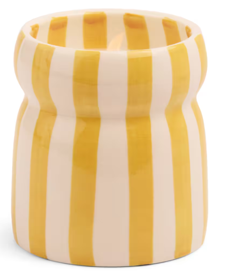 CABANA 6.5 OZ OCHRE STRIPED HAND PAINTED - GOLDEN COAST