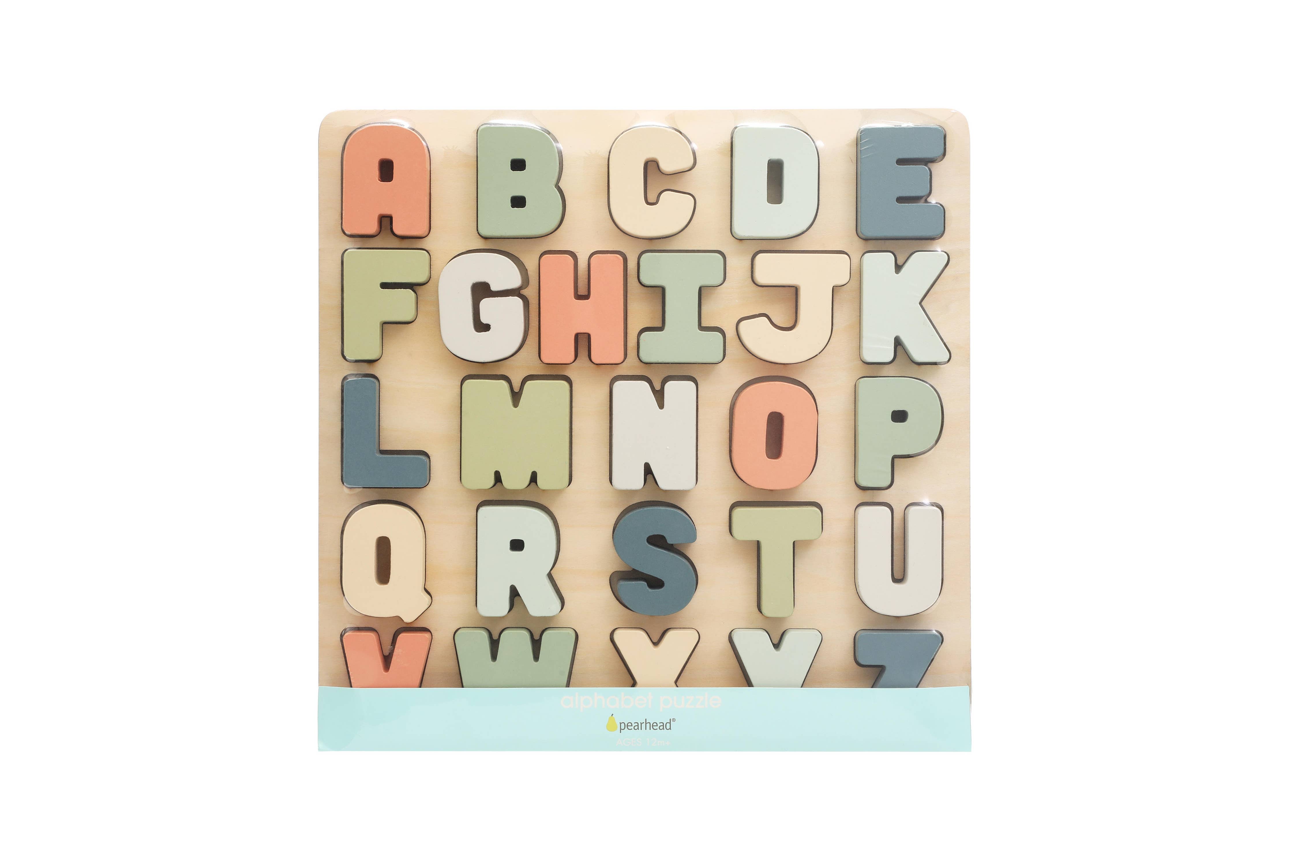 WOODEN ALPHABET PUZZLE, MONTESSORI LEARNING TOY