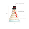 WOODEN SNOWMAN STACKING TOY SET, HOLIDAY BABY TODDLER GIFT