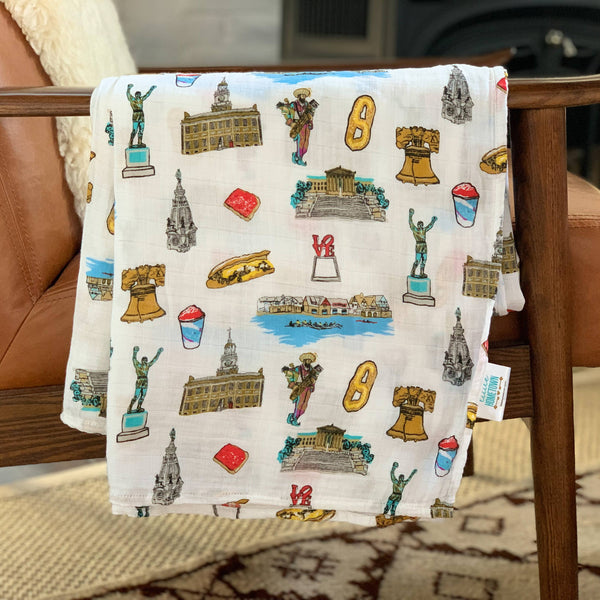 PHILADELPHIA BABY SWADDLE BLANKET