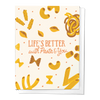 LIFE'S BETTER WITH PASTA AND YOU, LOVE FRIENDSHIP VALENTINE GREETING CARD