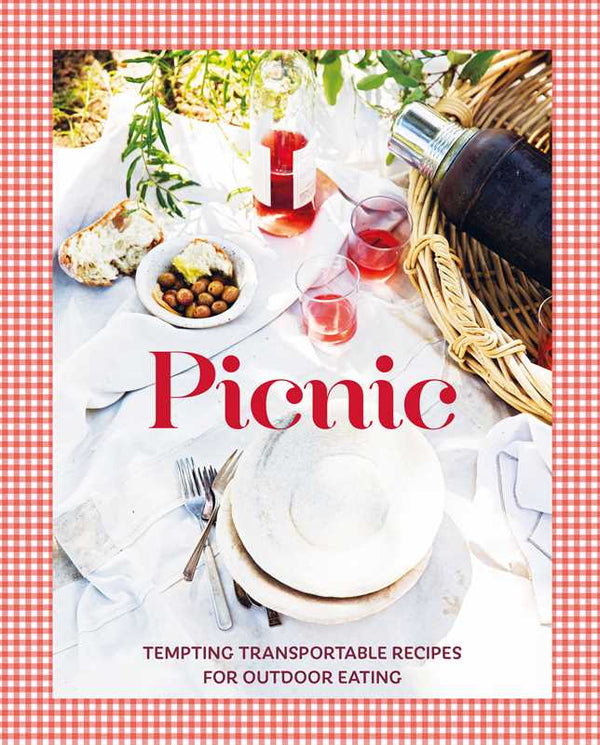 Book cover of 'Picnic' with a picnic setup on a tablecloth.