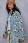 QUILTED BALLOON SLEEVE OVERSIZED PATCH JACKET