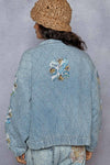 QUILTED BALLOON SLEEVE OVERSIZED PATCH JACKET