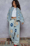 QUILTED BALLOON SLEEVE OVERSIZED PATCH JACKET