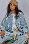QUILTED BALLOON SLEEVE OVERSIZED PATCH JACKET