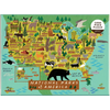 Map of National Parks of America with illustrations of animals and features, featuring a Galtion brand logo.