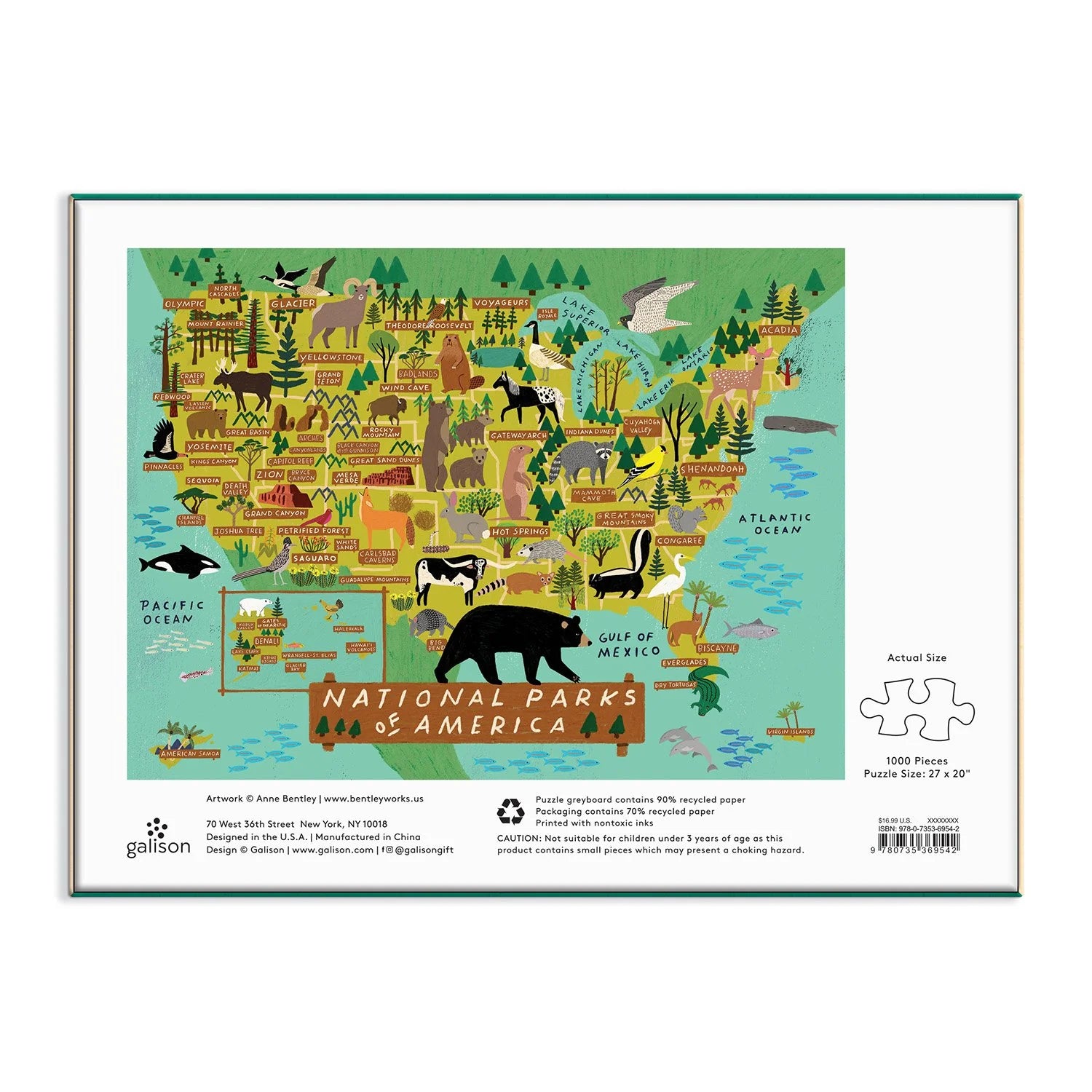 NATIONAL PARKS OF AMERICA 1000 PIECE PUZZLE