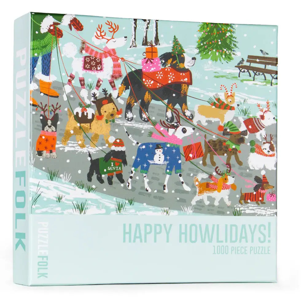 HAPPY HOWLIDAYS 1000 PIECE CHRISTMAS DOGS PUZZLE