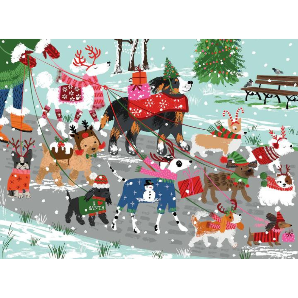 HAPPY HOWLIDAYS 1000 PIECE CHRISTMAS DOGS PUZZLE