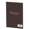 Dark brown notebook with 'Questionables' logo and website on a white background