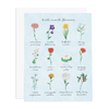 BIRTH MONTH FLOWERS GREETING CARD