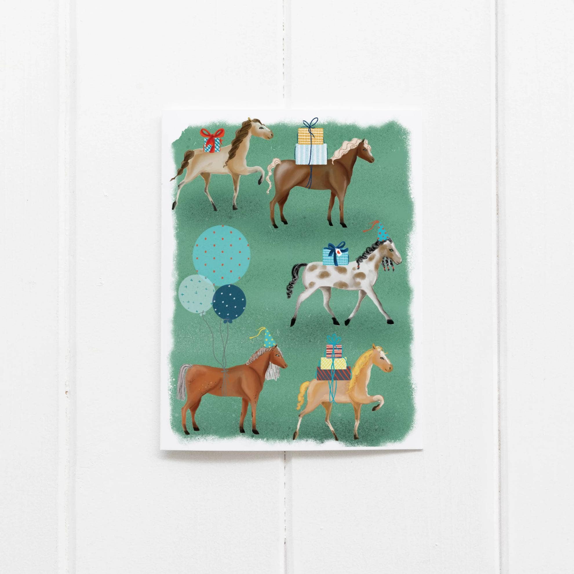 HORSE PARTY BIRTHDAY CARD
