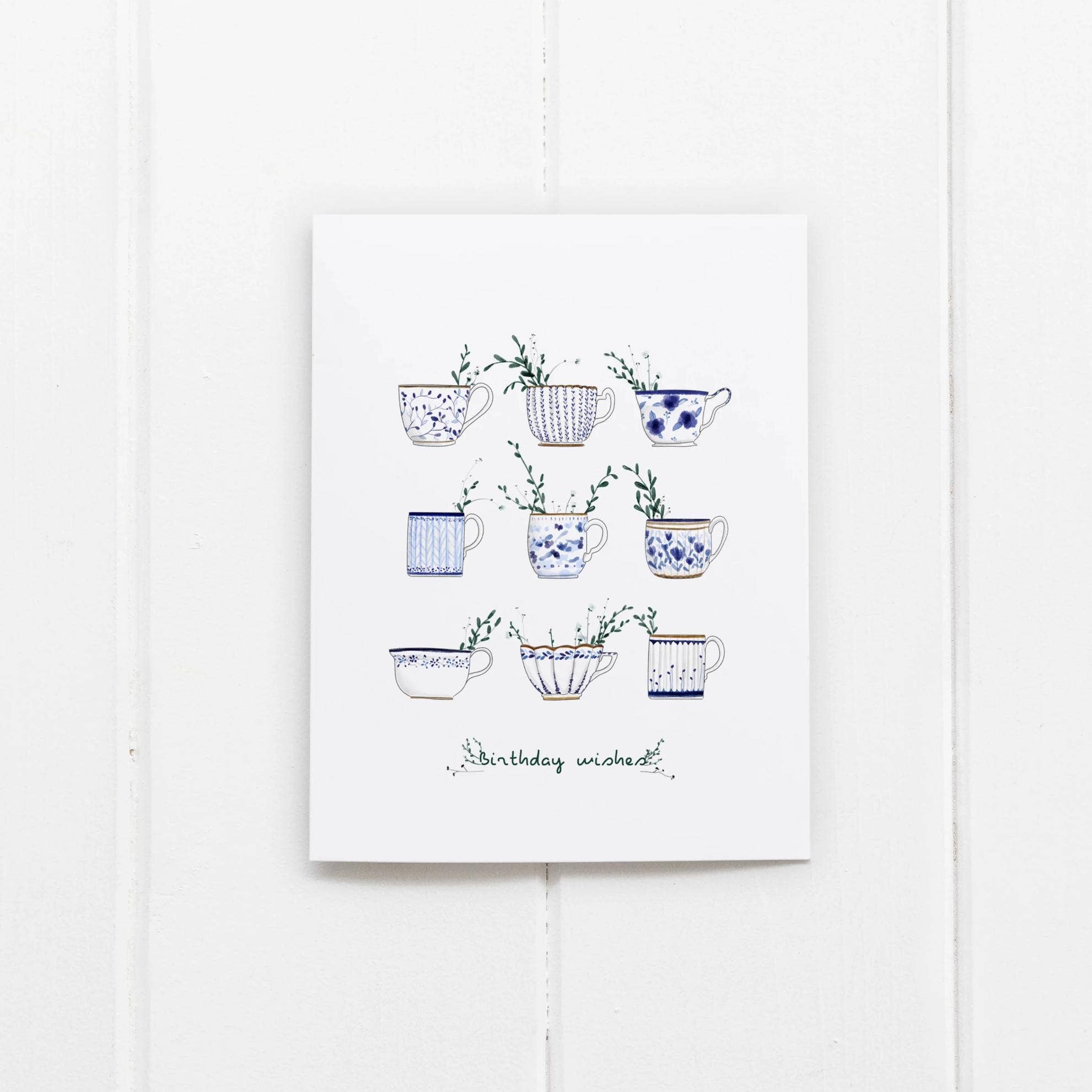 BIRTHDAY WISHES TEA GREETING CARD