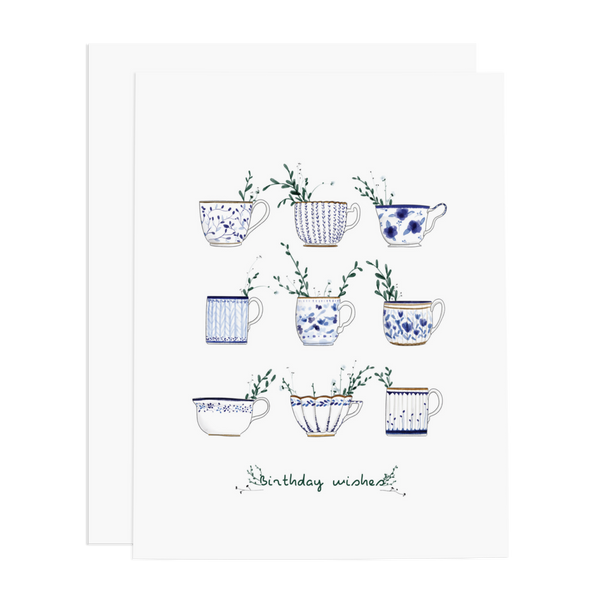 BIRTHDAY WISHES TEA GREETING CARD