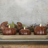 3" BRONZE 3D FLAME SHORT PUMPKIN CANDLE