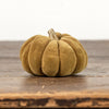 3" GREEN FLOCKED PUMPKIN W/ GOLD STEM