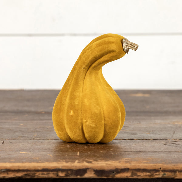 6.5" GOLD FLOCKED GOURD