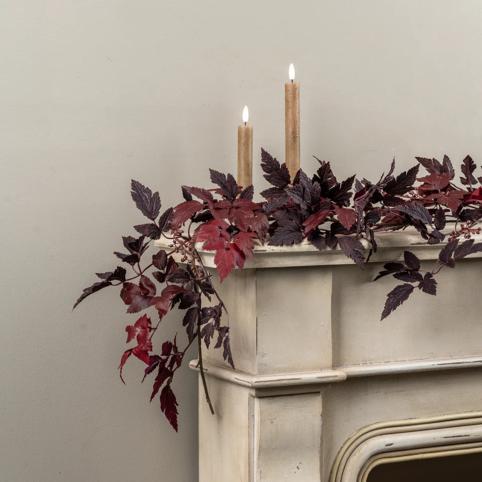 6' BURGUNDY BERRY & BUGBANE LEAF GARLAND