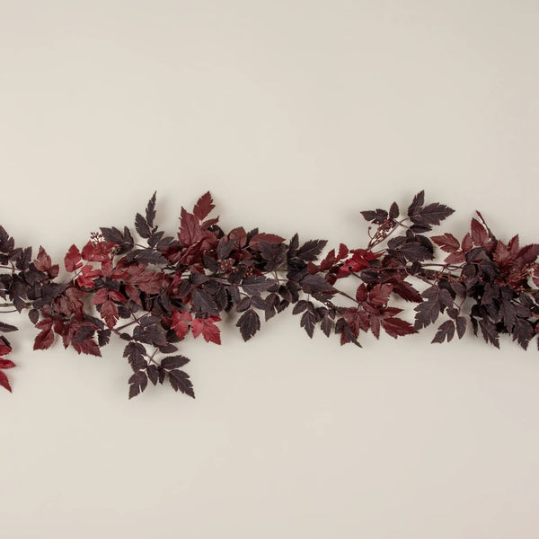 6' BURGUNDY BERRY & BUGBANE LEAF GARLAND