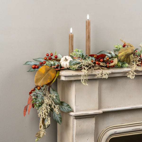 6' PUMPKIN, EUCALYPTUS & BERRIES GARLAND
