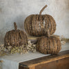 LIGHTED RATTAN PUMPKIN