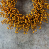 22" DARK YELLOW BERRY WREATH