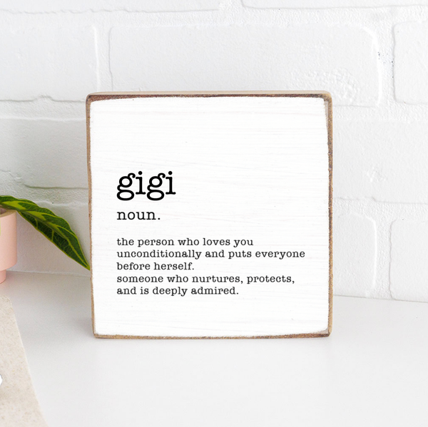 GIGI DEFINITION DECORATIVE WOODEN BLOCK