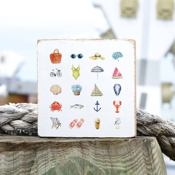 FAVORITE SUMMER THINGS WOOD BLOCK
