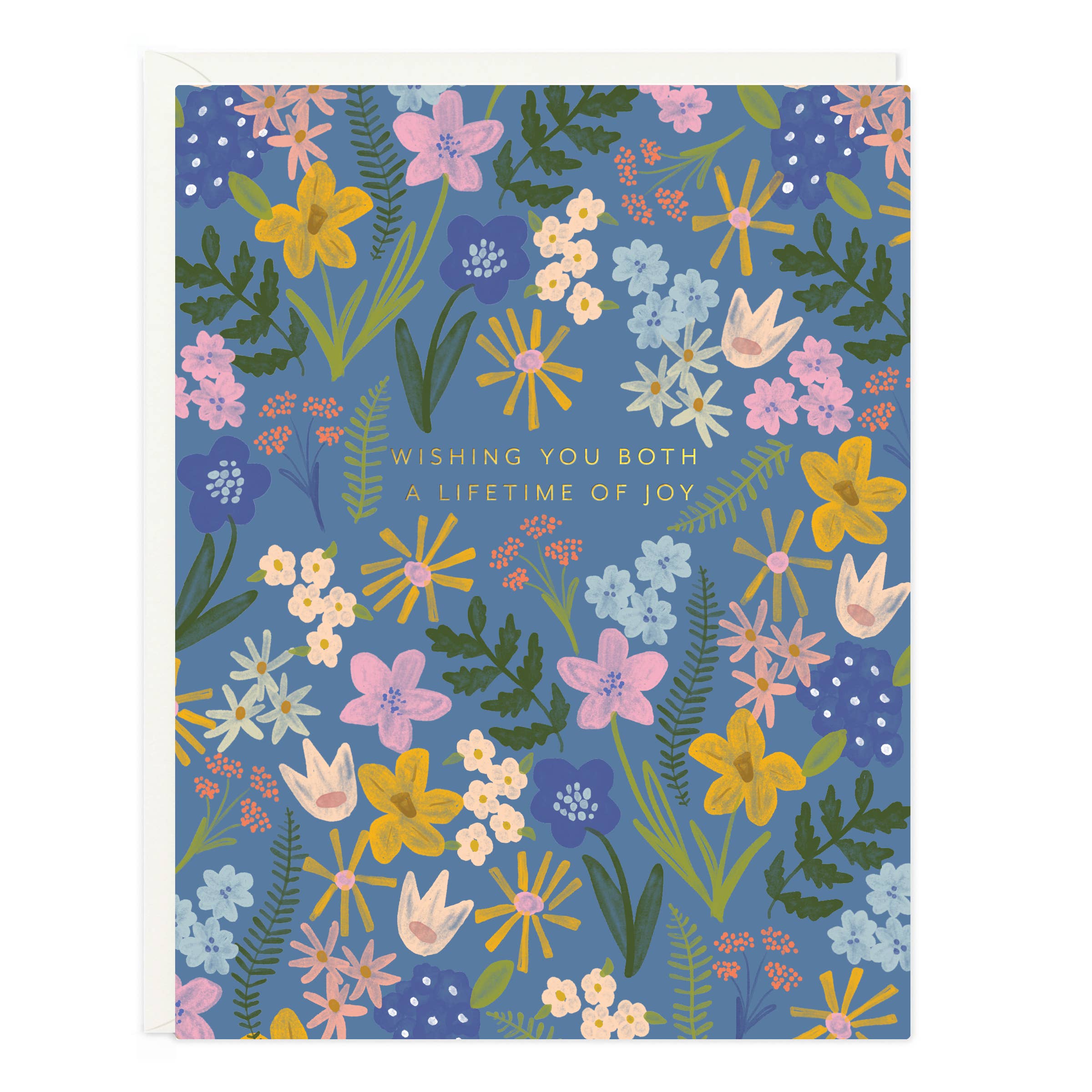 WEDDING FLORAL BURST CARD