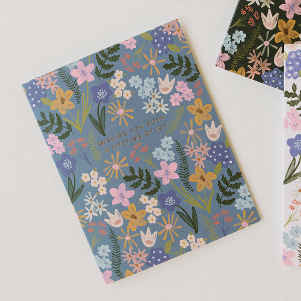 WEDDING FLORAL BURST CARD