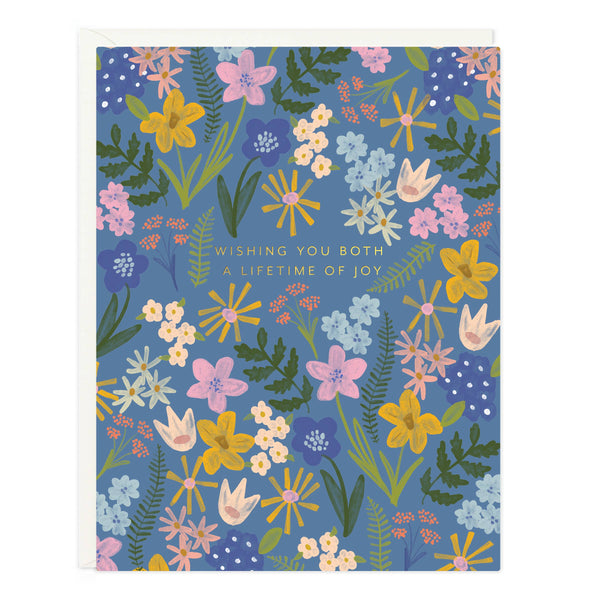 WEDDING FLORAL BURST CARD