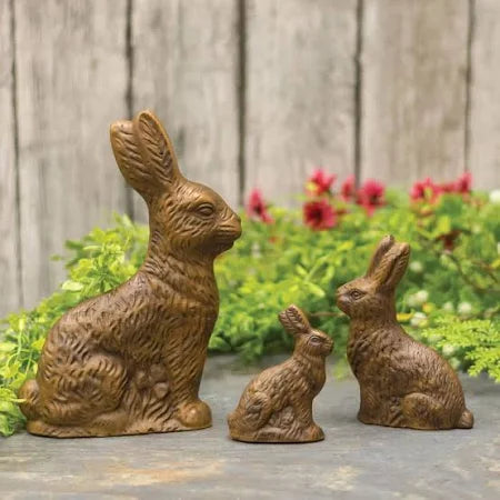 RESIN CHOCOLATE BUNNY FIGURINE