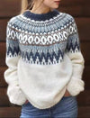 VINTAGE STYLE FAIR ISLE JACQUARD SWEATER