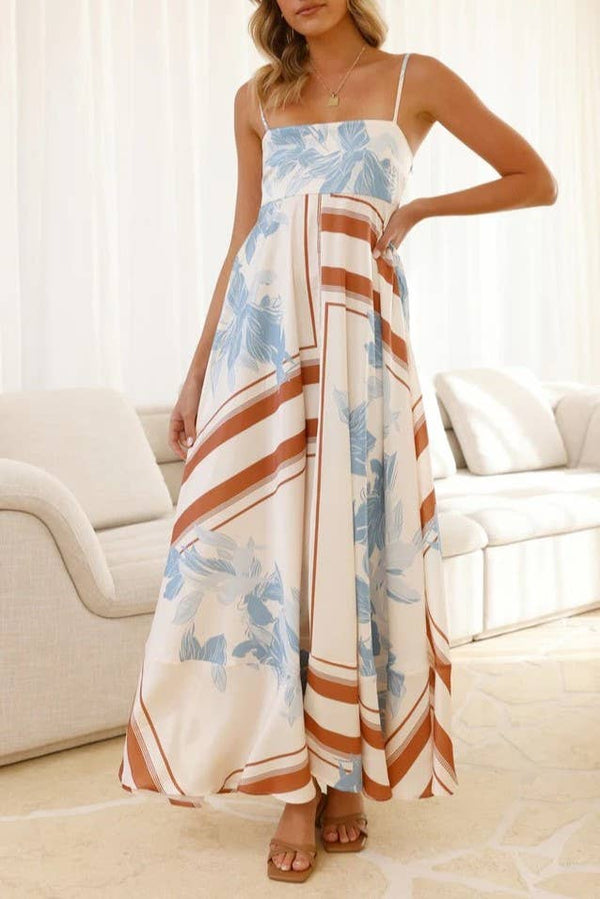 FLORAL PRINTED SWING SUNDRESS