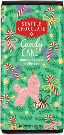 CANDY CANE DARK CHOCOLATE TRUFFLE BAR