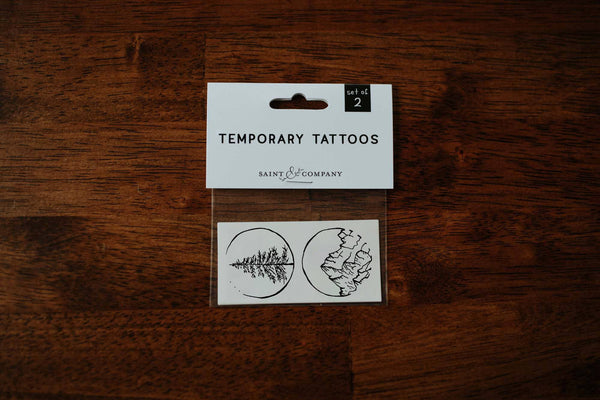 MOUNTAINS & TREES TEMPORARY TATTOOS