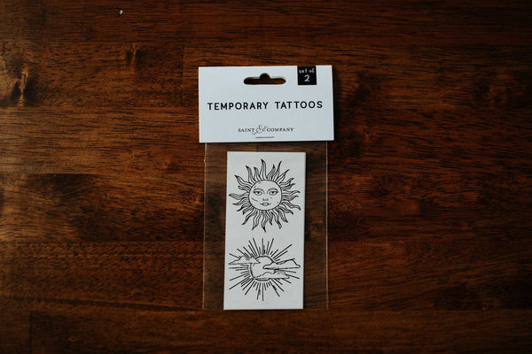 TWO SUNS TEMPORARY TATTOOS