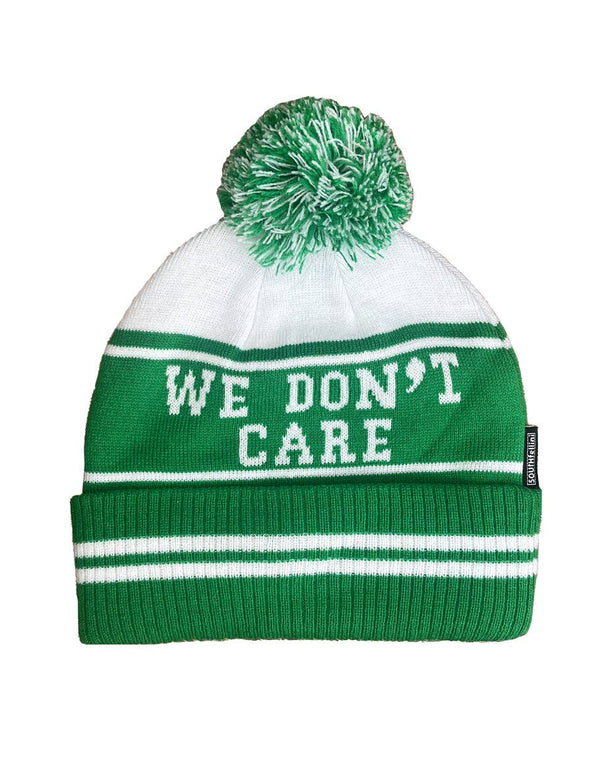 NO ONE LIKES US, WE DON'T CARE BEANIE (WHITE)