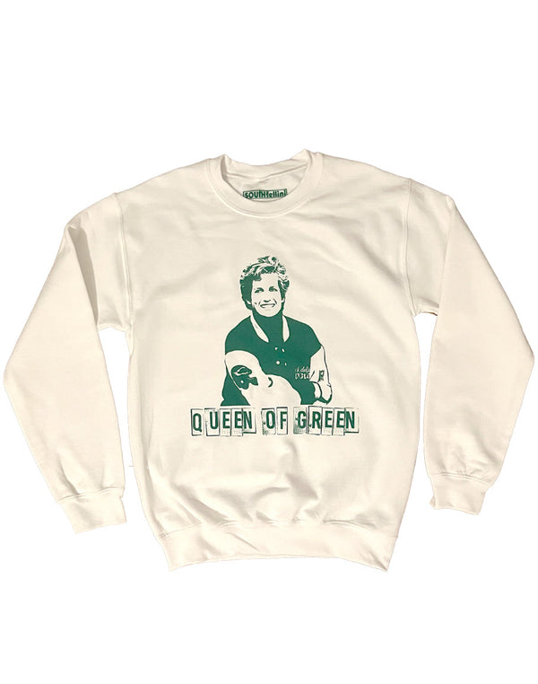 QUEEN OF GREEN SWEATSHIRT (WHITE)