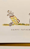 HAPPY FATHER'S DAY HEDGEHOG GOLFER CARD