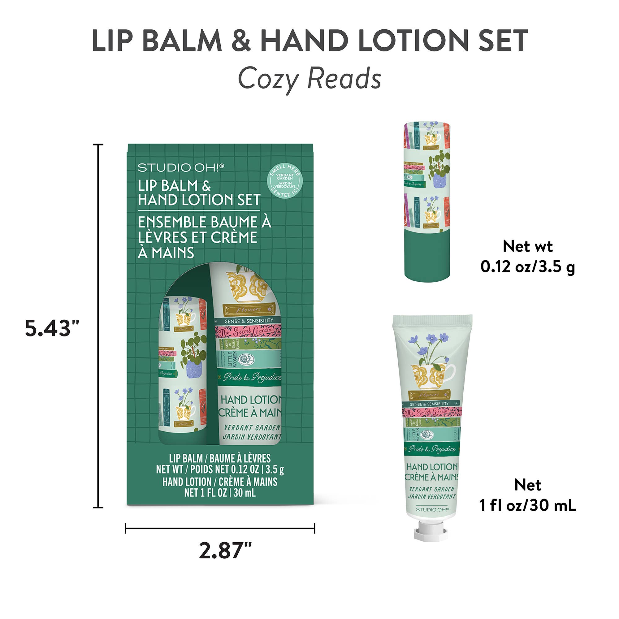 COZY READS LIP BALM & HAND LOTION SET