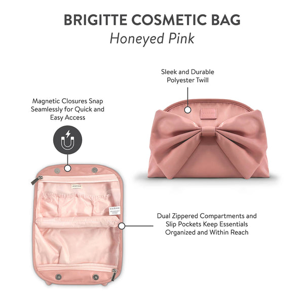 HONEYED PINK BRIGITTE COSMETIC POUCH