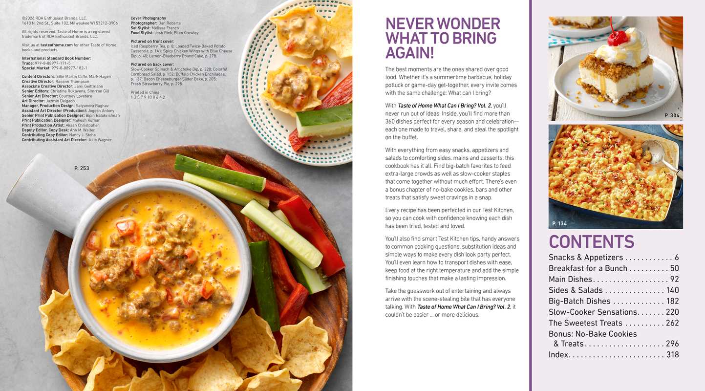 TASTE OF HOME WHAT CAN I BRING? VOL.2 COOKBOOK