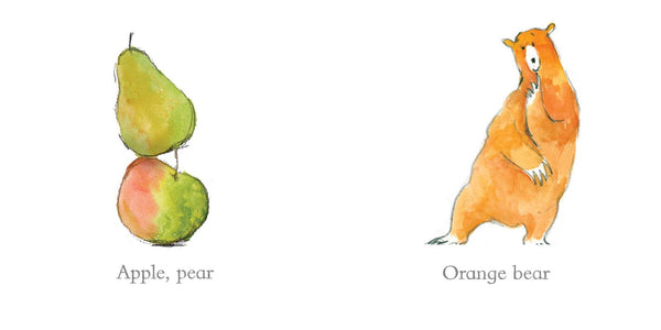 ORANGE PEAR APPLE BEAR BY EMILY GRAVETT BOOK