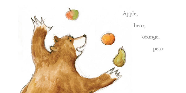 ORANGE PEAR APPLE BEAR BY EMILY GRAVETT BOOK