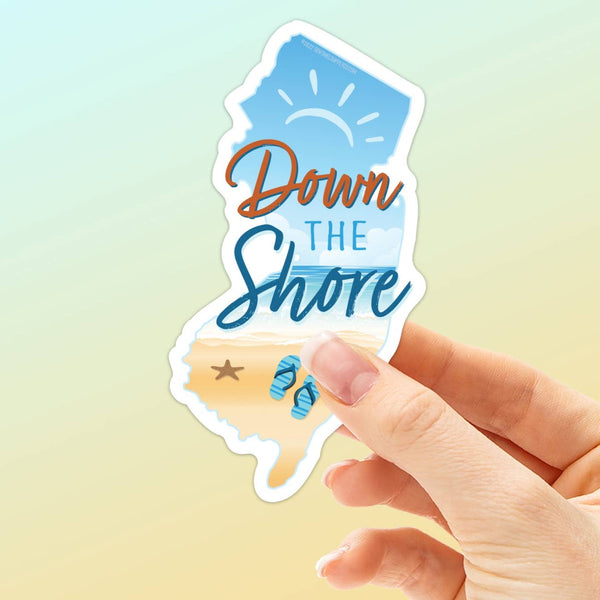 DOWN THE HSORE NJ STICKER