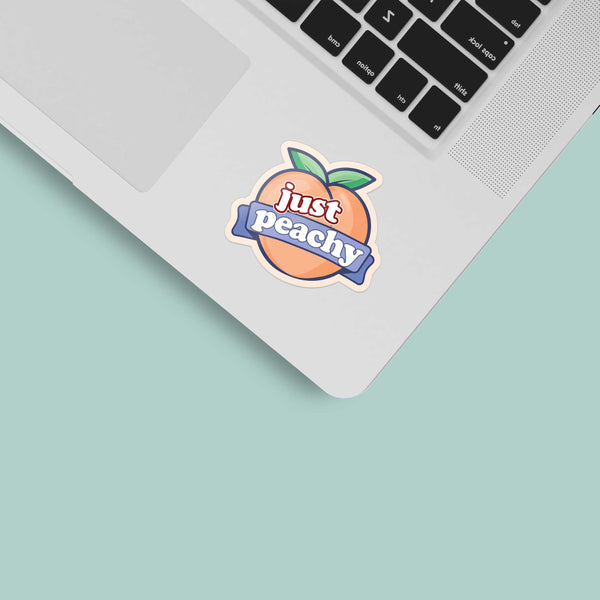 JUST PEACHY STICKER FOR WATER BOTTLE - FUNNY GIRLY DECALS