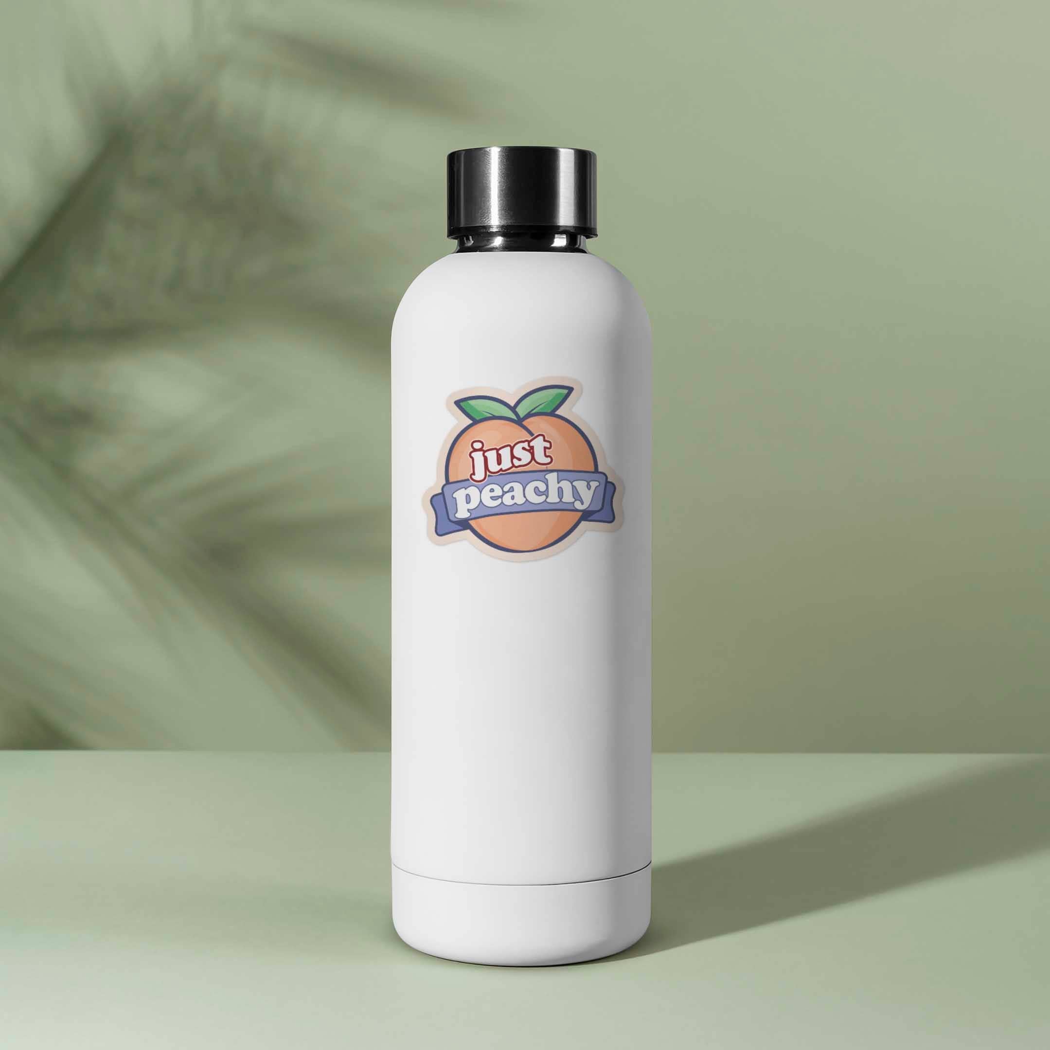 JUST PEACHY STICKER FOR WATER BOTTLE - FUNNY GIRLY DECALS